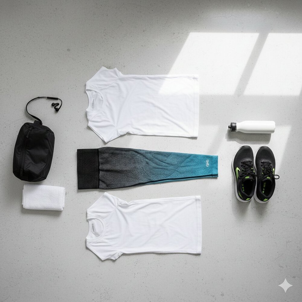 Ryka Seamless Ombre High-Waisted Crop Leggings | Blue | Small - Picture 9 of 9